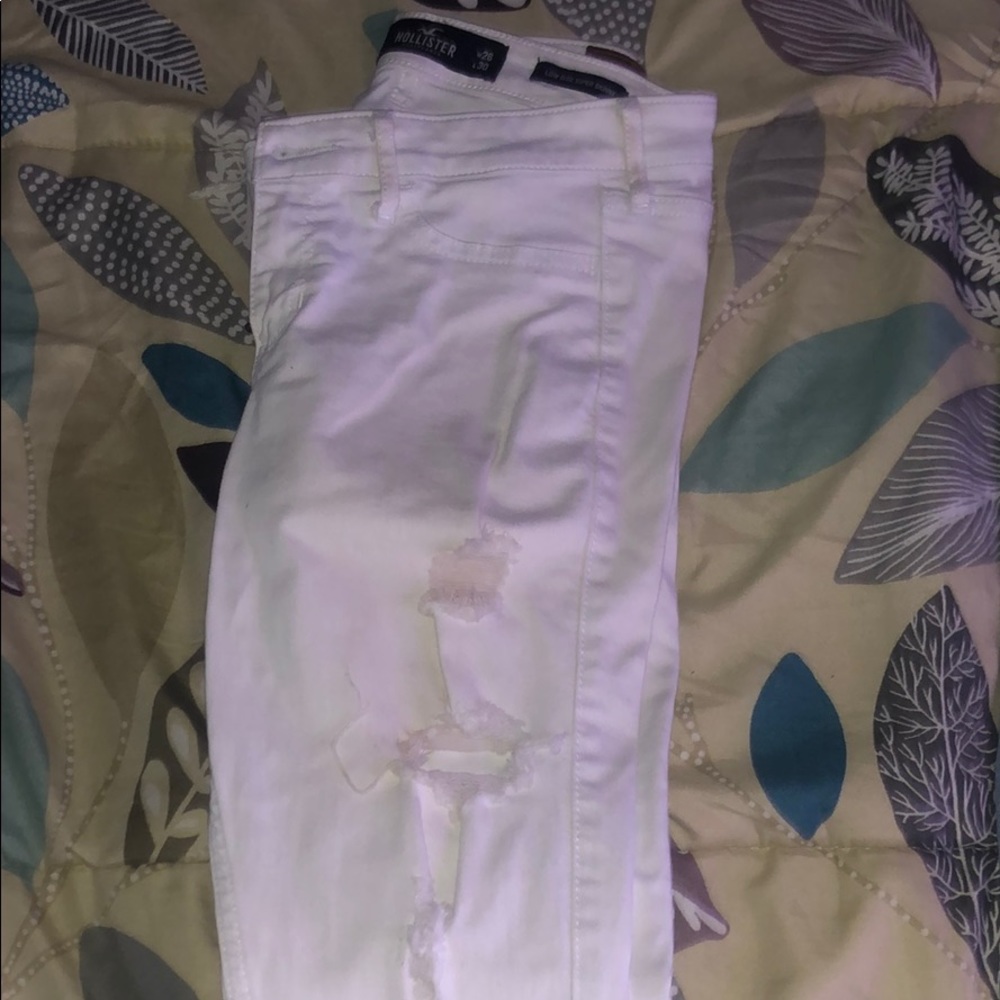 White Low-rise Hollister Jeans